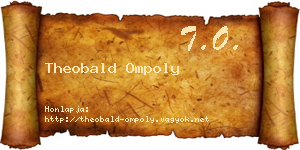 Theobald Ompoly névjegykártya